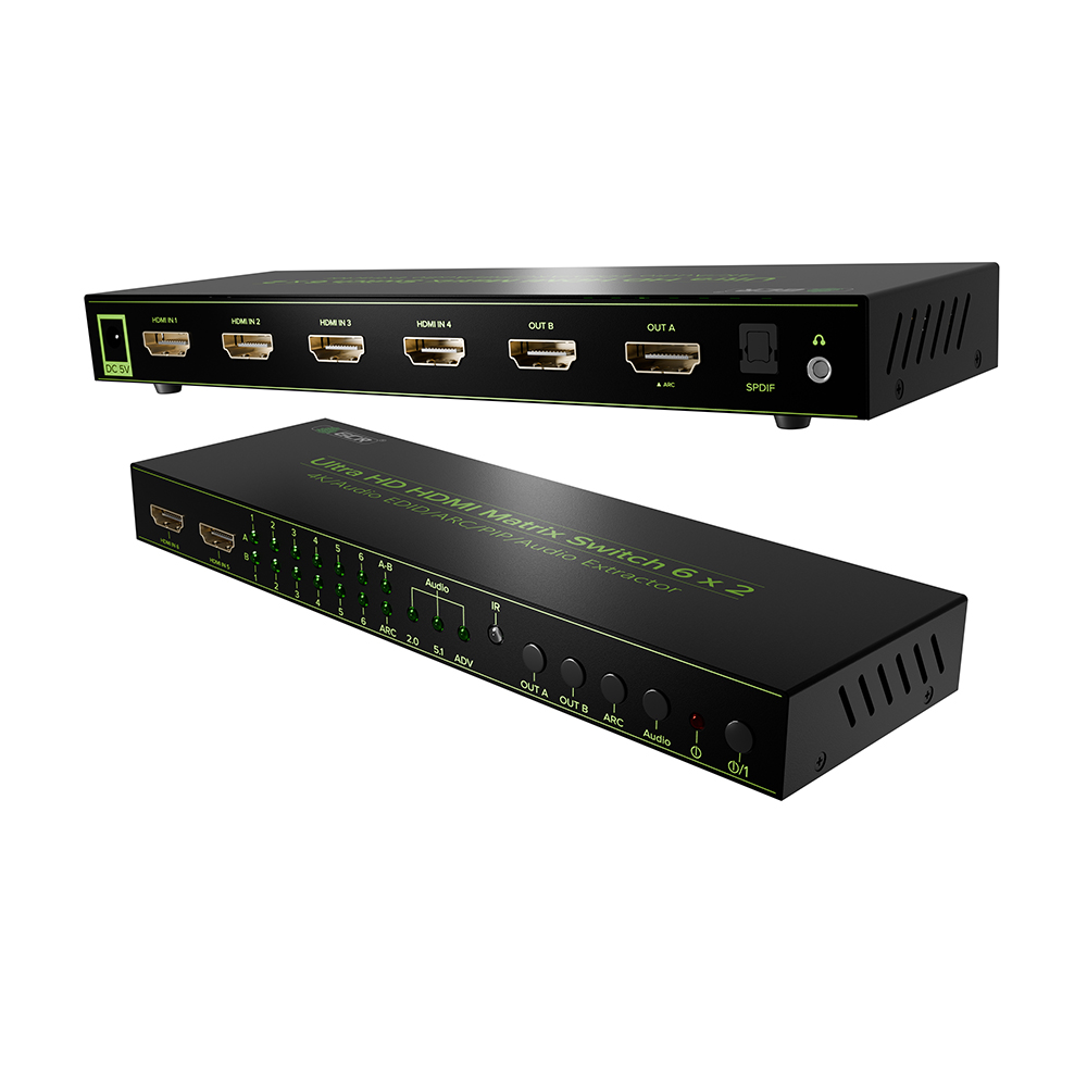 Матричный HDMI переключатель GCR 2x6